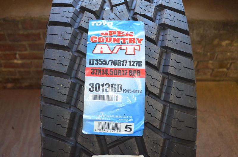 2 new lt 355 70 17 toyo open country a/t 8 ply tires 37 x 14.50 r 17