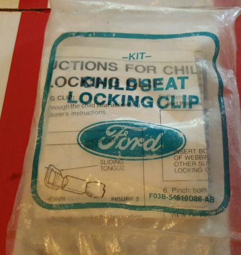 Genuine oem ford mercury lincoln child seat locking clip kit f03b-54610d86-ab