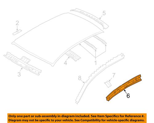 Subaru oem 2015 impreza roof-inner rail left 51526fj0719p