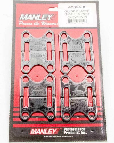 Manley 5/16 in pushrod guide plates flat small block chevy 8 pc p/n 42355-8