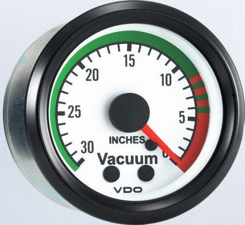 Vdo 150-212 vacuum pressure 30 inhg - cockpit white