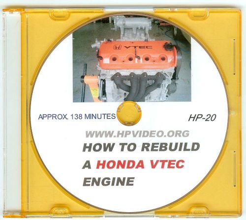 How to rebuild your honda civic accord vtec b16 d16 f22 h22 engine video! &#034;dvd&#034;