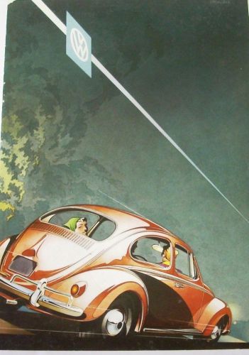 Original 1958 volkswagen prestige sales brochure sedan de luxe convertible rare