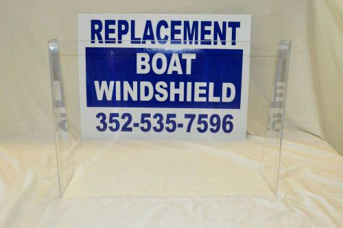 19&#034;  id wide center or side boat windshield,    16&#034; high clear
