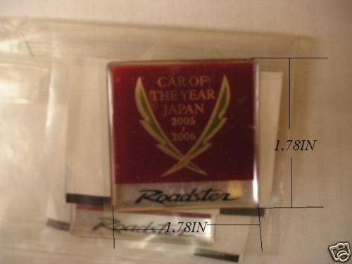 Mazda miata roadster car of the year sticker 2005 2006