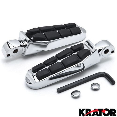 Chrome &amp; black highway foot pegs rear  rest suzuki intruder boulevard marauder