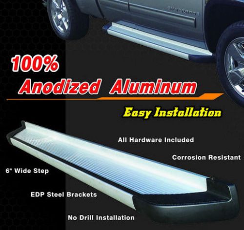 Military grade 6&#034; aluminum running board for 07-13 gmc sierra1500 2500 crew cab