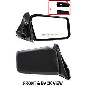 Manual remote side view door mirror assembly passenger's right