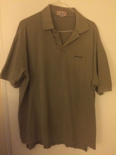 Audi allroad tan short sleeve polo sports shirt xl very good condition