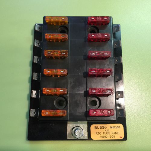 Buss atc / ato medium fuse remote pony panel block  &amp; 12 std. fuses