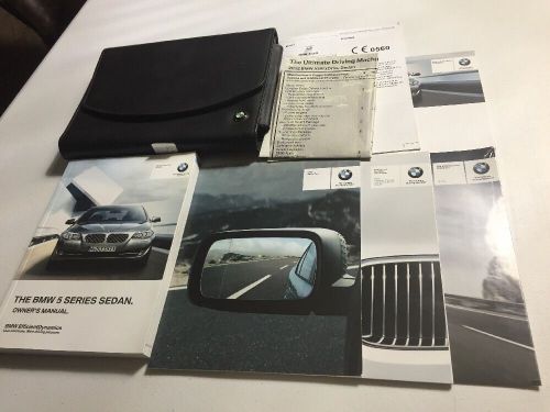 2012 bmw 5 series 528i 535i 550i xdrive  owners manual set w/  case see pic