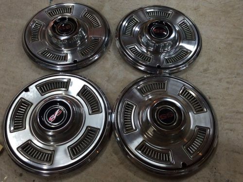 1967 chevelle ss nos hub caps (set of 4) still in box pn 994458