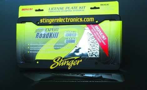 Stinger rkxlic road kill license plate damping kit premium car audio accessory