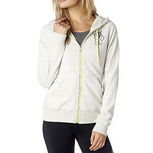 Fox racing speed womens zip up hoodie light heather gray