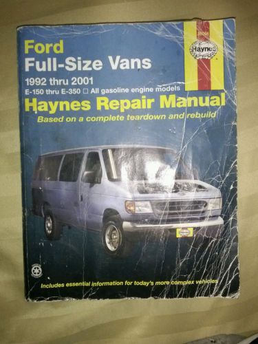 Haynes repair mechanic service manual full size van 1992-2001 e150 e250 e350