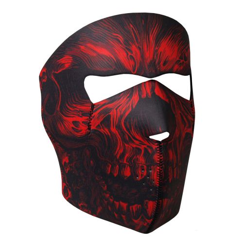 Red shredder full face mask motorcycle paintball snowboarding skiing biker atv