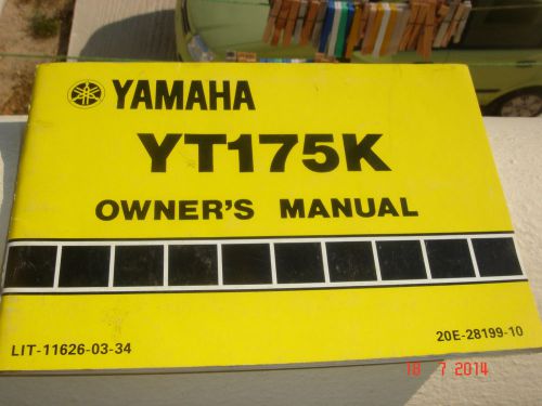 Yamaha yt175k owner&#039;s manual (english version)