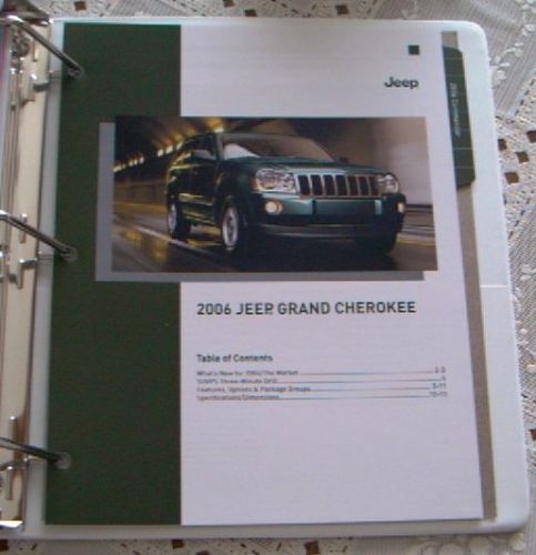 2006 jeep grand cherokee dealership only salesperson product literature brochure