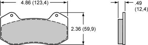 New wilwood polymatrix a brake pads,6712,for dynapro 6 piston calipers