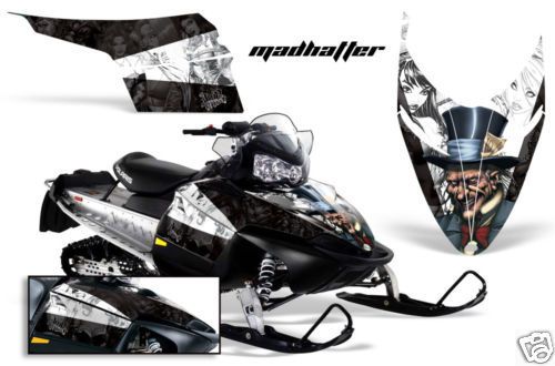 Amr racing polaris snowmobile sled graphic wrap kit shift,assault, ho rmk dragon