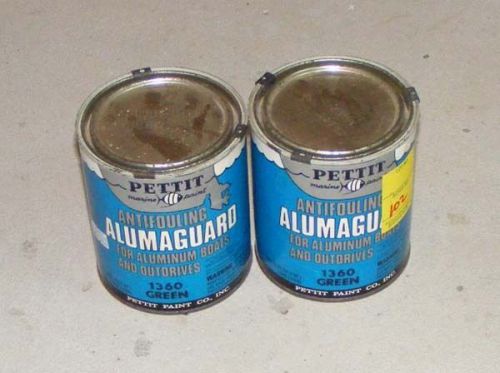 A652 2 quarts pettit anti-fouling alumaguard paint 1360 green nos