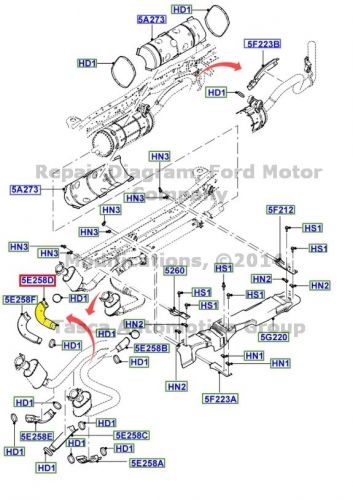 New oem exhaust system heat shield 5.4 v8 6.8 v10 2005-10 f series #5c3z-5k284-c