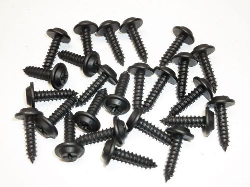 Ford truck black trim screws- qty.25- #10 x 3/4&#034; phillips flat top screws-#213