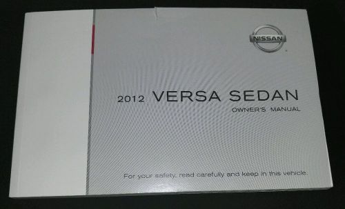 2012 nissan versa sedan owner&#039;s manual