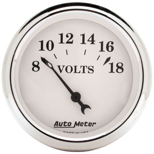 Auto meter 1692 old tyme white; voltmeter gauge