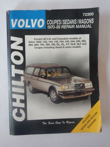 Chilton volvo 72300 1970-89 repair manual coupes sedans wagons diesel turbo