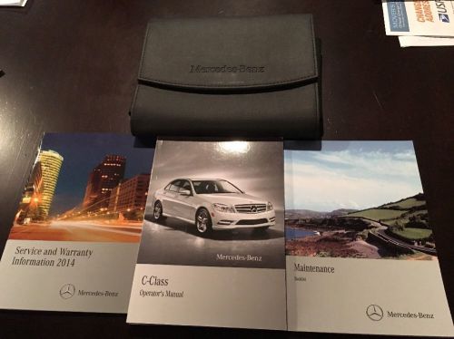 2014 mercedes benz c class models owners operators manual set