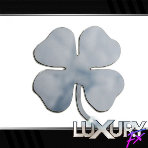 2pc. luxury fx stainless steel clover emblem