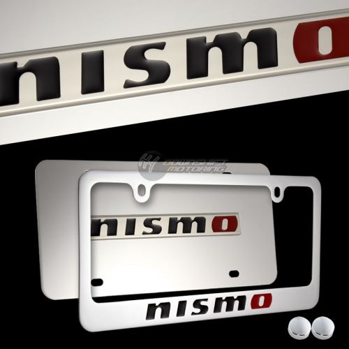 3d nissan nismo mirror stainless steel license plate frame -2pcs front &amp; back