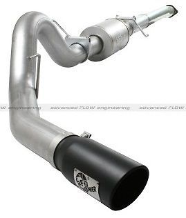 Afe 49-03041-b atlas exhaust system 4&#034; cat-back w/black tip for ford f-150 3.5l