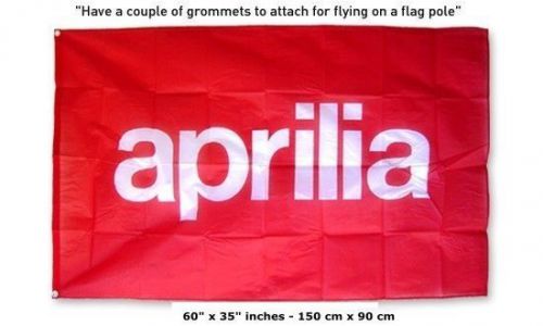 Big new aprilia red logo flag motorcycle 3x5 feet banner rsv tuono atlantic