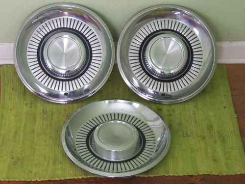 1959 lincoln hub caps 15&#034; set of 3 wheel covers 59 hubcaps