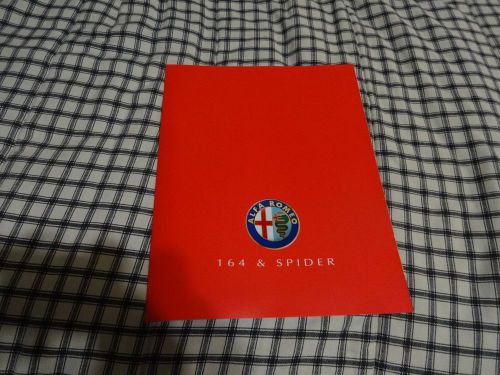 1992 alfa romeo 164s &amp; spider brochure nos us market