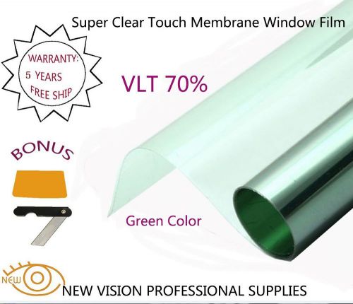 Vlt70% 76cmx3m 2ply 2mil green window tint film src automotive super clear touch