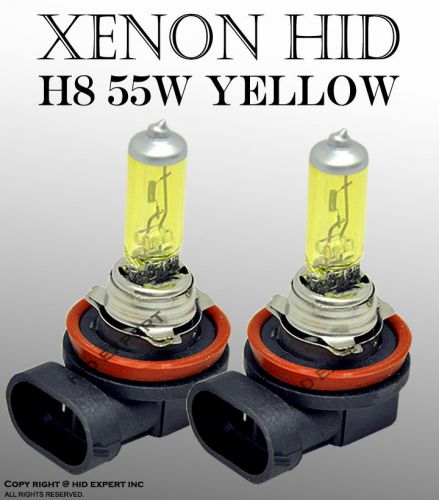 Fxpr h8 55w yellow pair high low beam or fog light xenon hid bulbs gt111