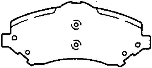 Bendix mkd1273 brake pad or shoe, front-disc brake pad