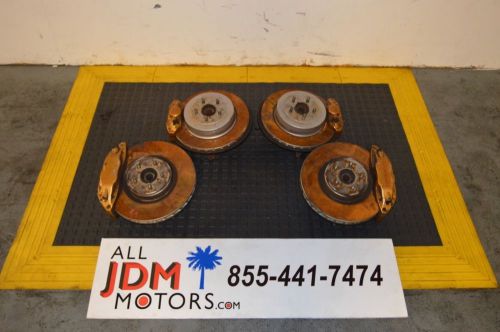 Jdm subaru wrx sti version 8 hub assemblies brembo disc calipers brakes  02-05