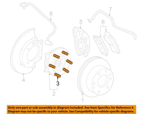 Gm oem brake-front-wheel stud 11588810