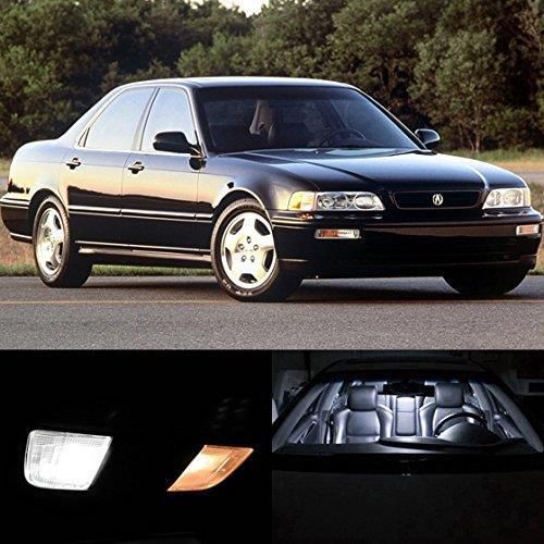 Acura legend 1991-1994 92 93 interior hid white led light bulbs package kit 8p