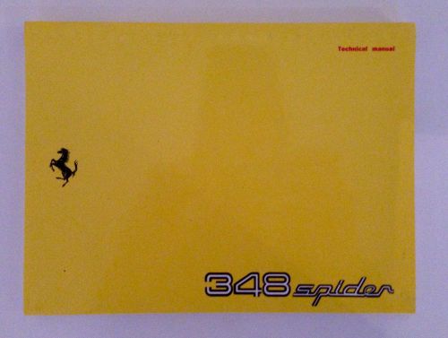 Ferrari 348 spider owner&#039;s manual. 1994 u.s. version. in very good condition.