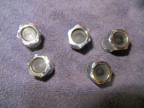 1967-71 used oem pontiac chrome black dot lug nuts (5) gto firebird grand prix