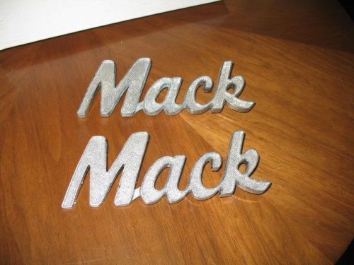 Mack truck chrome script truck emblems badge nameplate