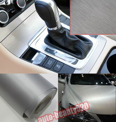 Picked - silver metallic brushed aluminum vinyl steel for car wrap sticker sheet