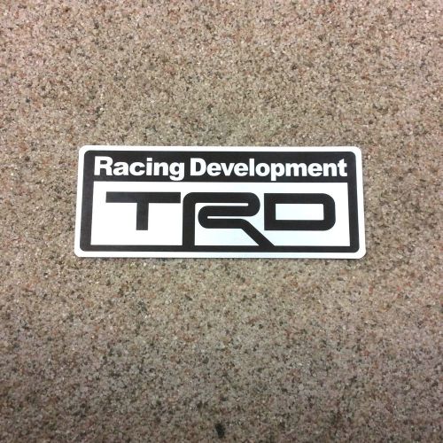 Trd satin aluminum car sticker. size 3.94&#034;x1.57&#034;, thickness 0.01&#034;.