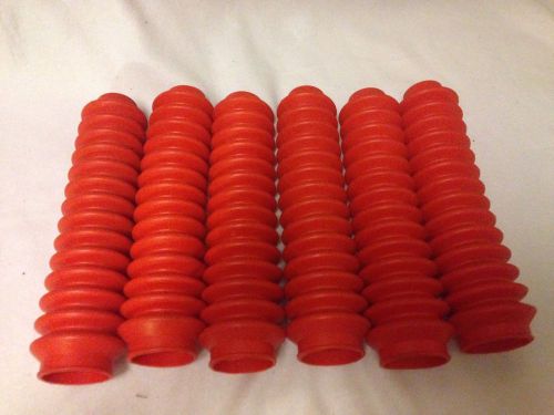 6 aftermarket red shock boots. never used.