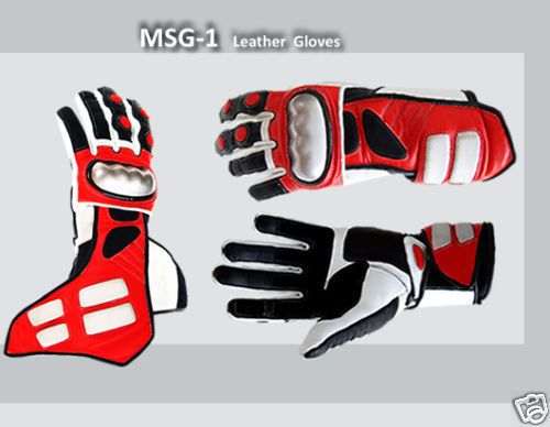 Rider motorbike motorcycle biker leather gloves msg-1(large)